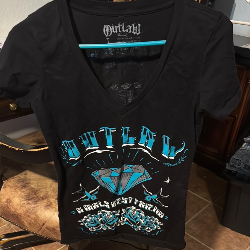 Black and Blue Women's Short Sleeve Tee